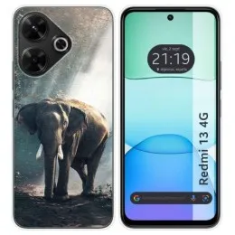 Funda Silicona para Xiaomi Redmi 13 4G diseño Elefante Dibujos