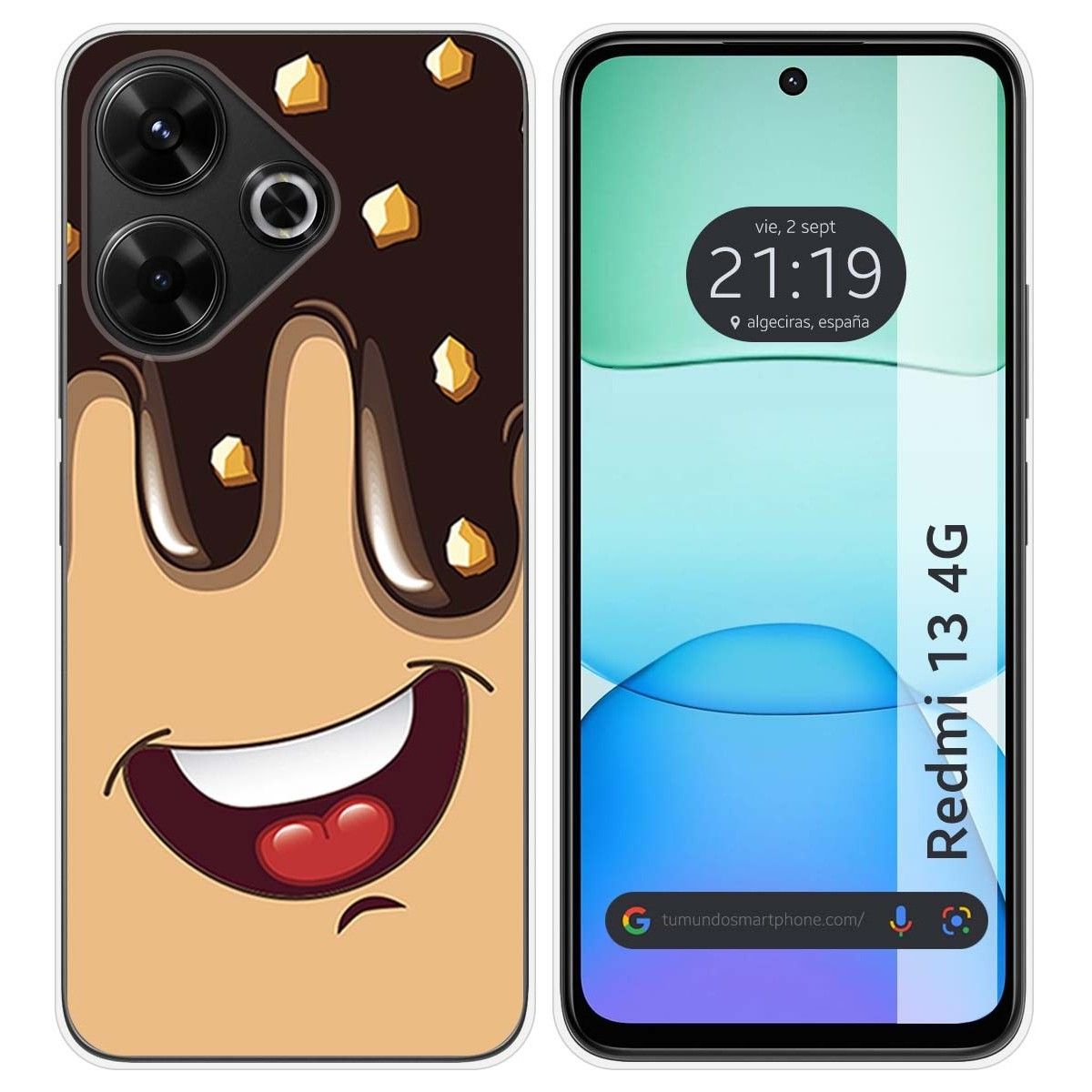 Funda Silicona para Xiaomi Redmi 13 4G diseño Helado Chocolate Dibujos