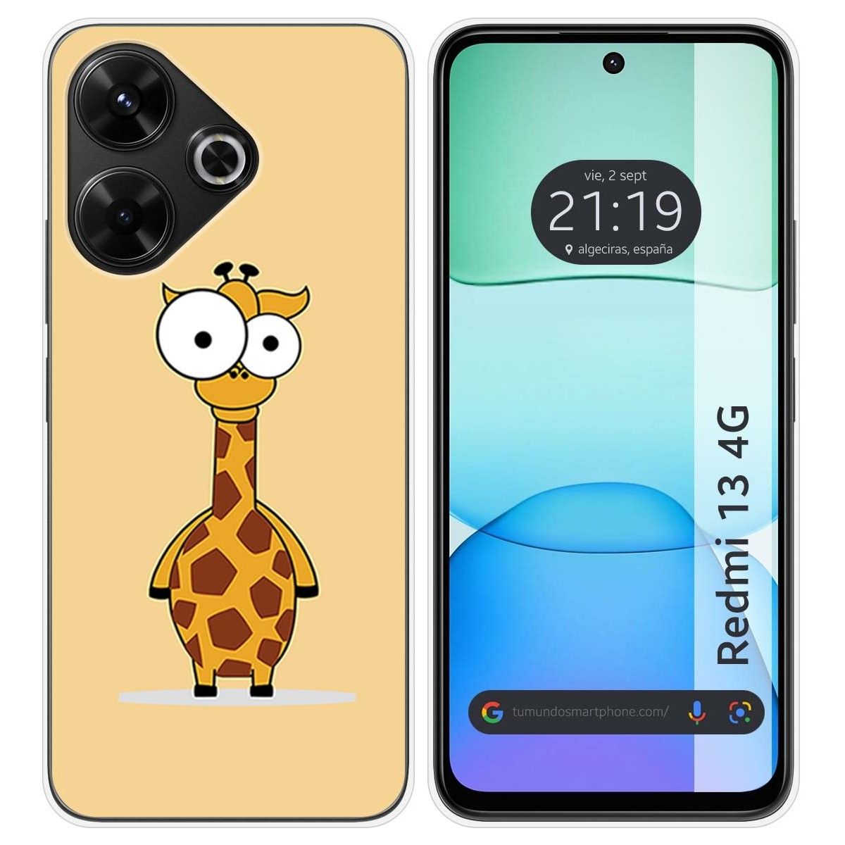 Funda Silicona para Xiaomi Redmi 13 4G diseño Jirafa Dibujos