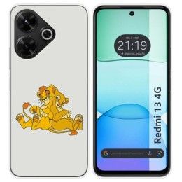 Funda Silicona para Xiaomi Redmi 13 4G diseño Leones Dibujos