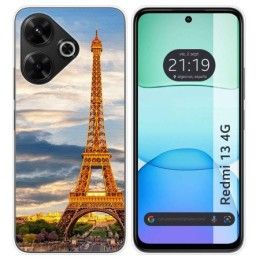 Funda Silicona para Xiaomi Redmi 13 4G diseño Paris Dibujos