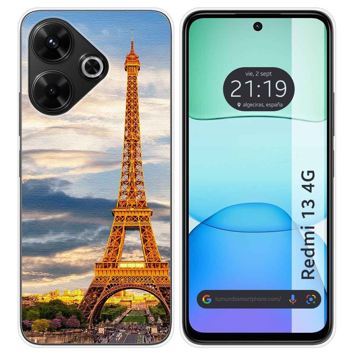 Funda Silicona para Xiaomi Redmi 13 4G diseño Paris Dibujos