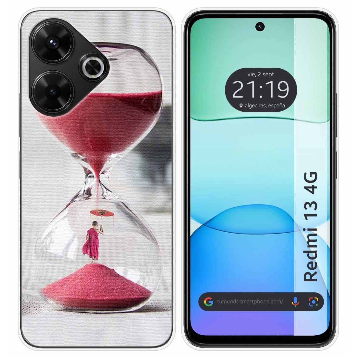 Funda Silicona para Xiaomi Redmi 13 4G diseño Reloj Dibujos