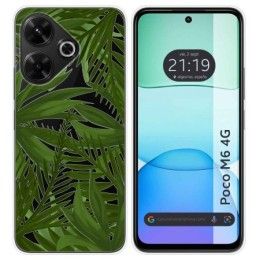 Funda Silicona Transparente para Xiaomi Poco M6 4G diseño Jungla Dibujos