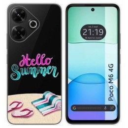 Funda Silicona Transparente para Xiaomi Poco M6 4G diseño Summer Dibujos