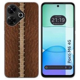 Funda Silicona para Xiaomi Poco M6 4G diseño Cuero 01 Dibujos