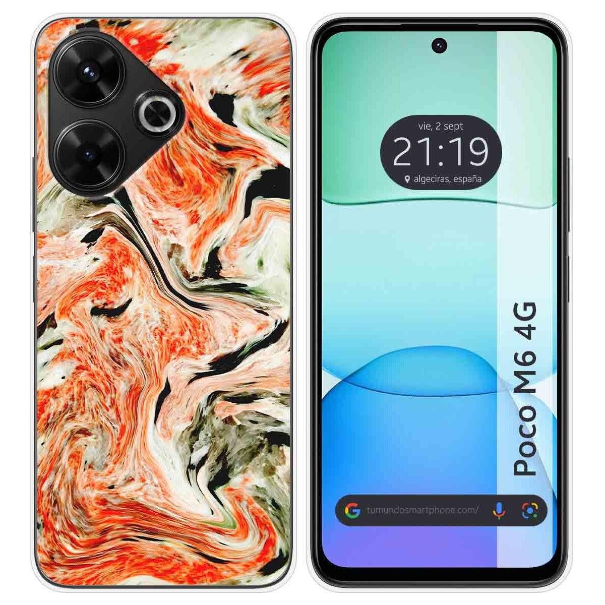 Funda Silicona para Xiaomi Poco M6 4G diseño Mármol 12 Dibujos