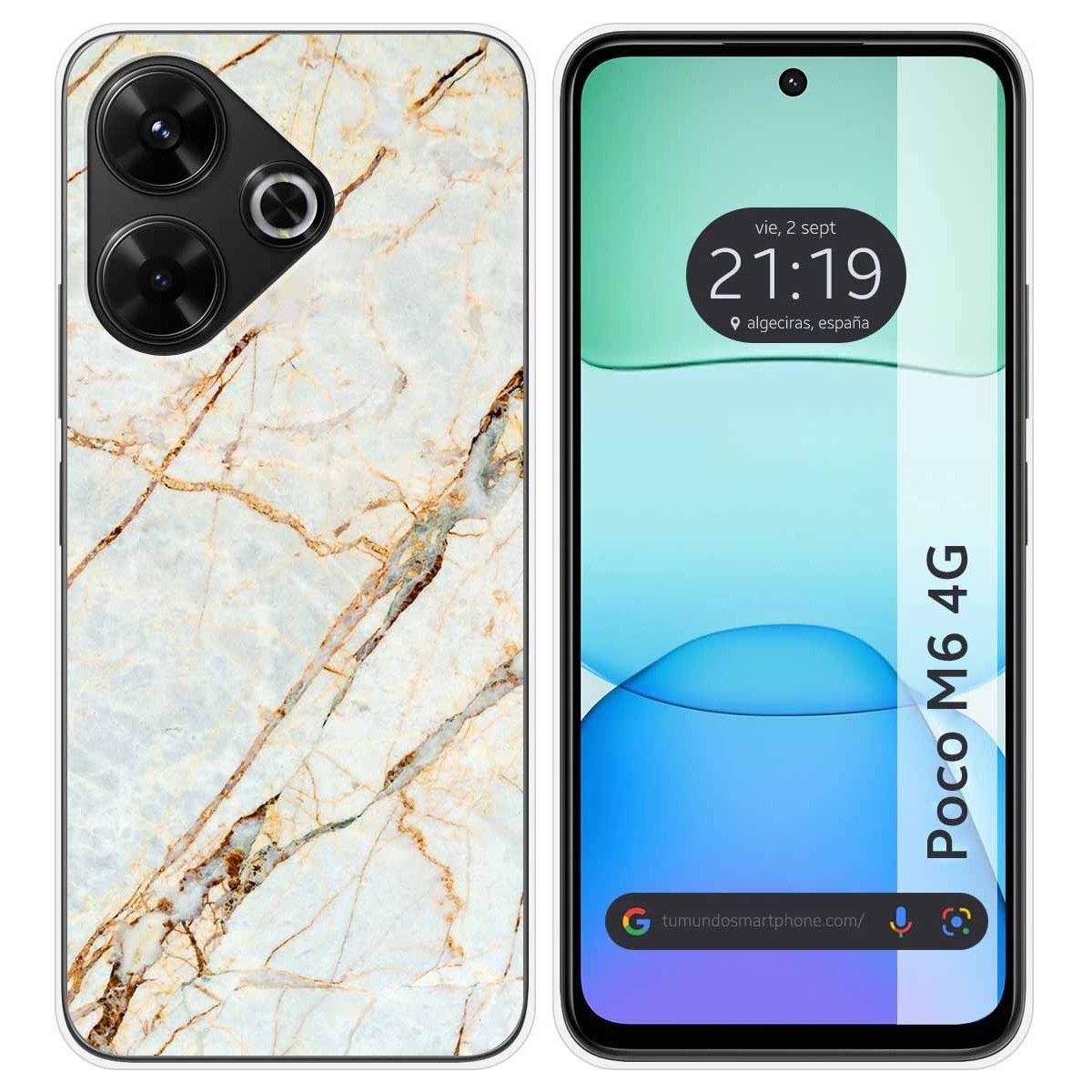 Funda Silicona para Xiaomi Poco M6 4G diseño Mármol 13 Dibujos