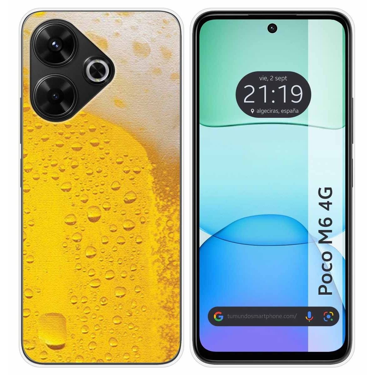 Funda Silicona para Xiaomi Poco M6 4G diseño Cerveza Dibujos