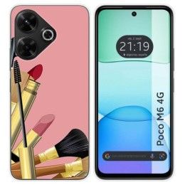 Funda Silicona para Xiaomi Poco M6 4G diseño Brochas Dibujos