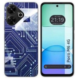 Funda Silicona para Xiaomi Poco M6 4G diseño Circuito Dibujos