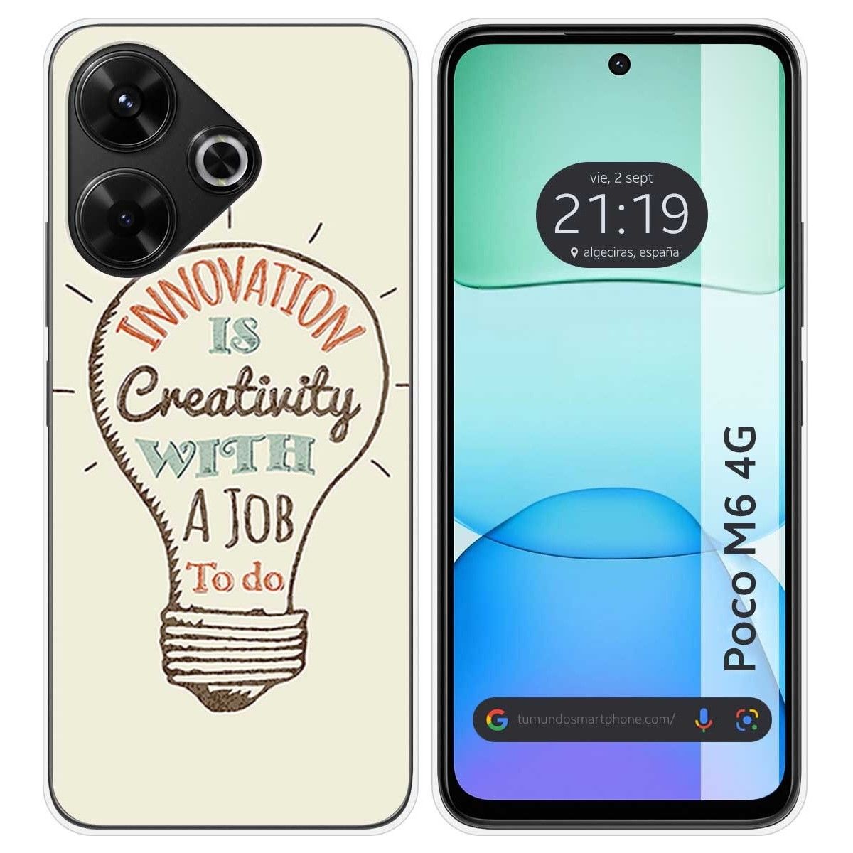 Funda Silicona para Xiaomi Poco M6 4G diseño Creativity Dibujos