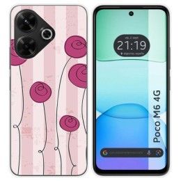 Funda Silicona para Xiaomi Poco M6 4G diseño Flores Vintage Dibujos