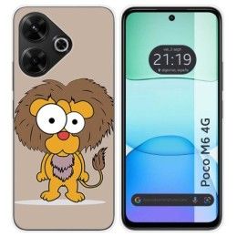 Funda Silicona para Xiaomi Poco M6 4G diseño Leon Dibujos