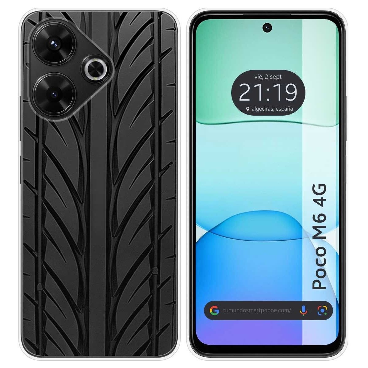 Funda Silicona para Xiaomi Poco M6 4G diseño Neumatico Dibujos