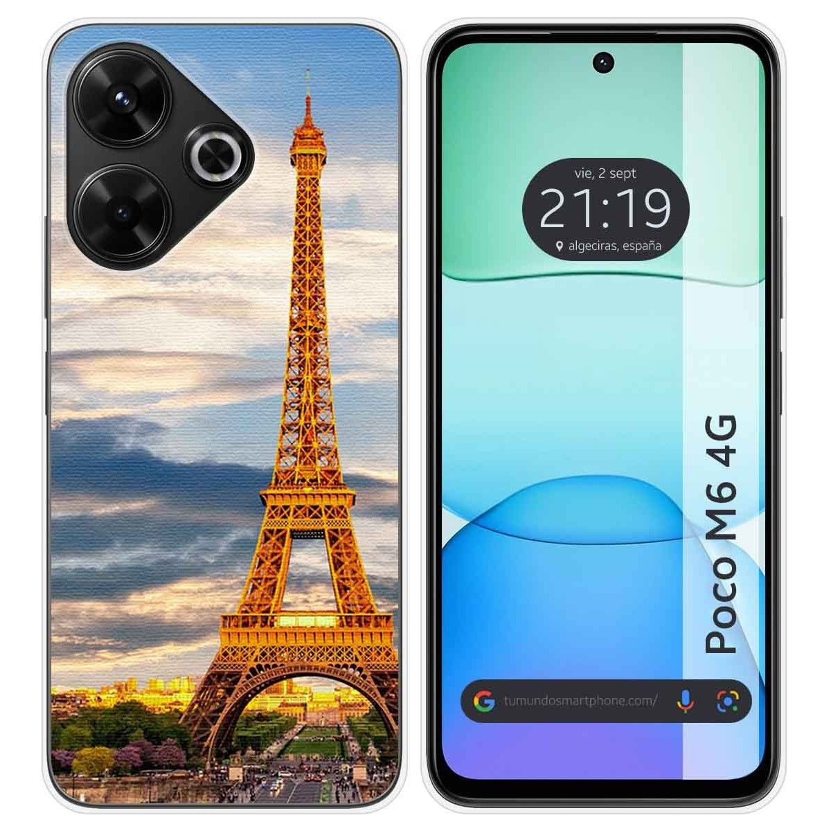 Funda Silicona para Xiaomi Poco M6 4G diseño Paris Dibujos