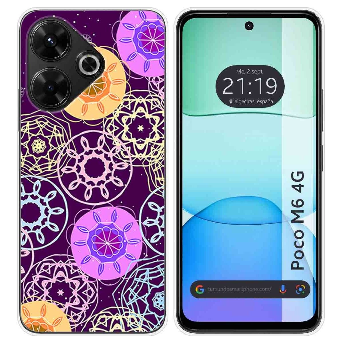 Funda Silicona para Xiaomi Poco M6 4G diseño Radial Dibujos