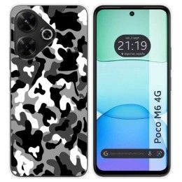 Funda Silicona para Xiaomi Poco M6 4G diseño Snow Camuflaje Dibujos