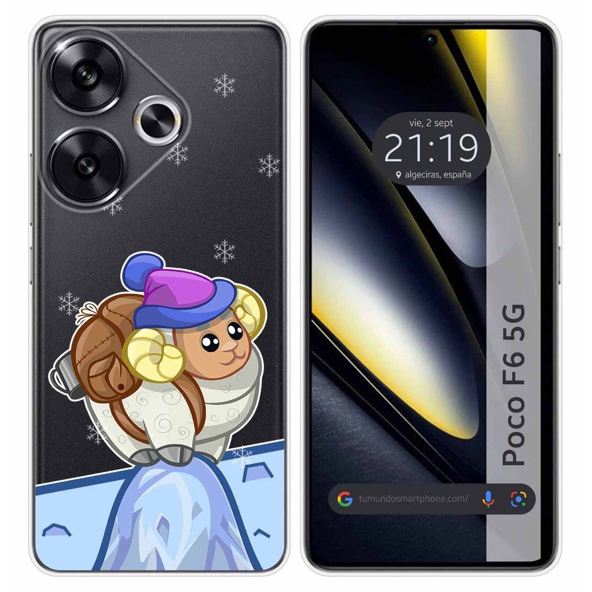 Funda Silicona Transparente para Xiaomi Poco F6 5G diseño Cabra Dibujos