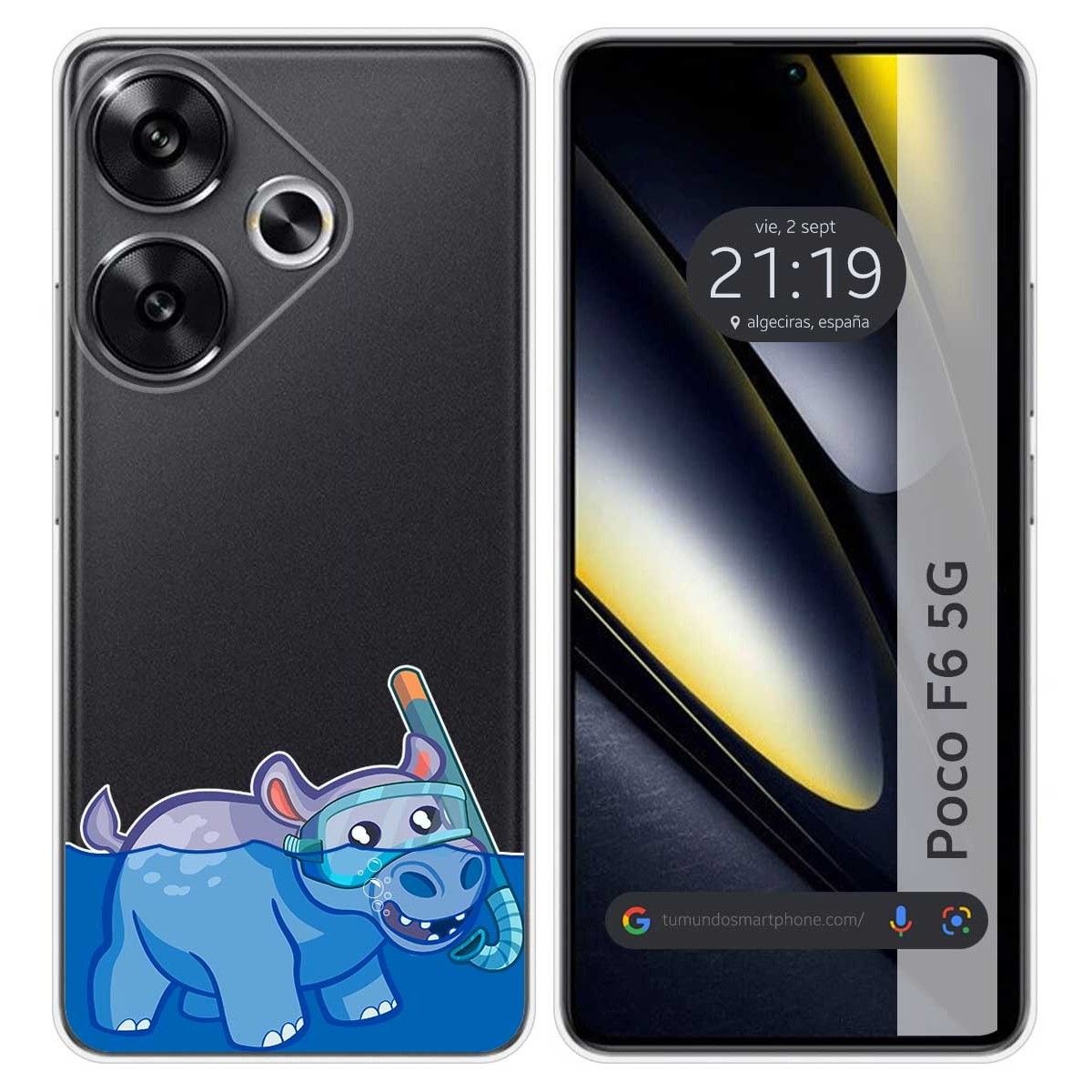 Funda Silicona Transparente para Xiaomi Poco F6 5G diseño Hipo Dibujos