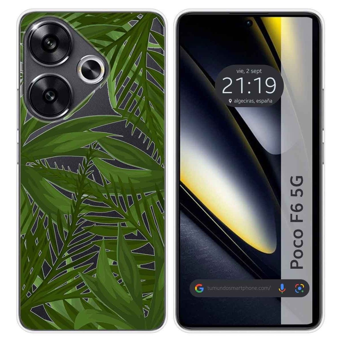 Funda Silicona Transparente para Xiaomi Poco F6 5G diseño Jungla Dibujos