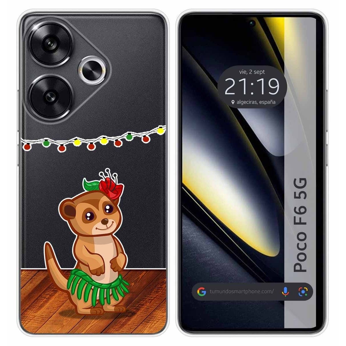 Funda Silicona Transparente para Xiaomi Poco F6 5G diseño Suricata Dibujos