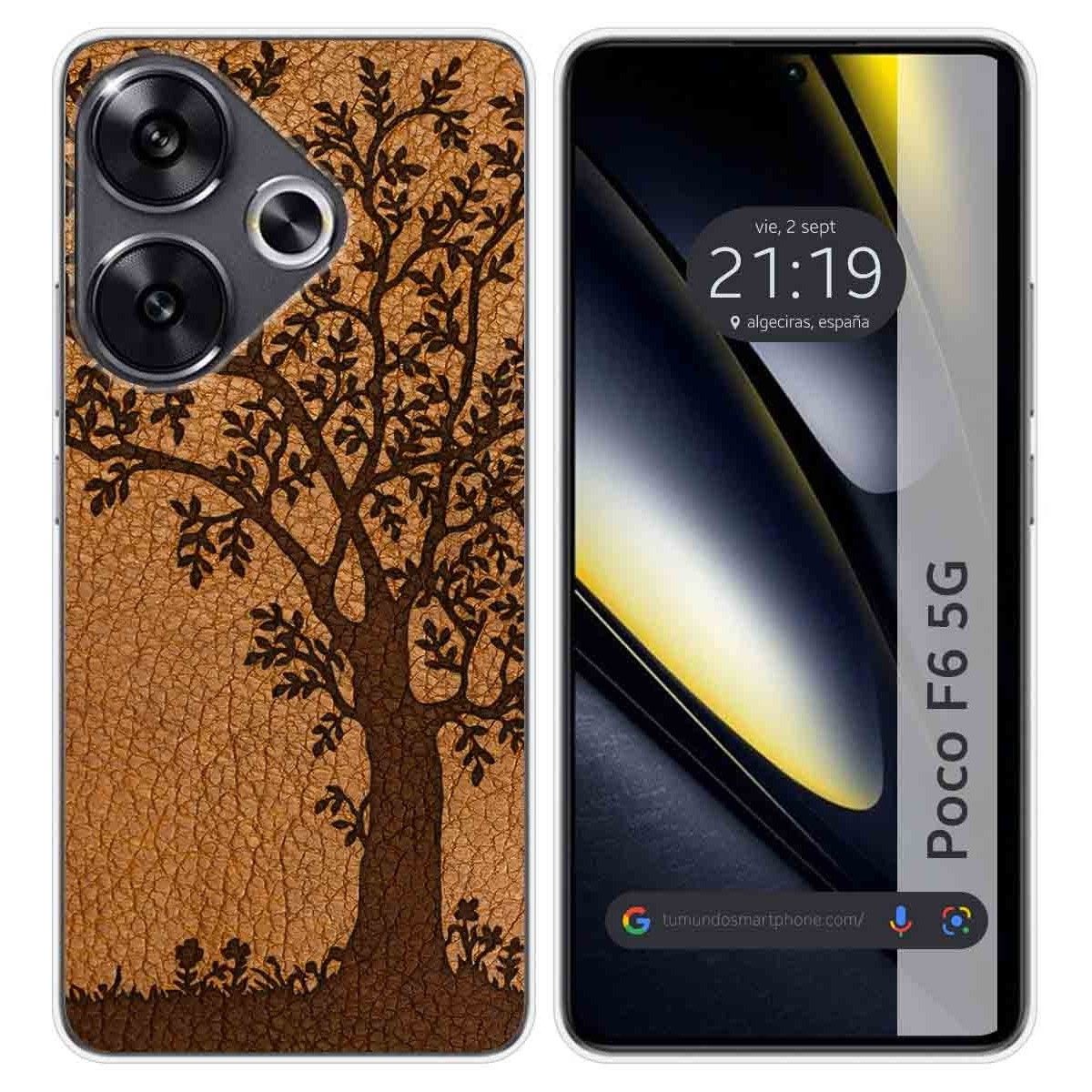 Funda Silicona para Xiaomi Poco F6 5G diseño Cuero 03 Dibujos