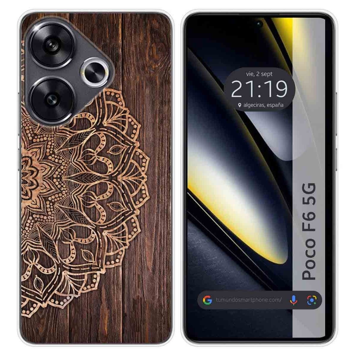 Funda Silicona para Xiaomi Poco F6 5G diseño Madera 06 Dibujos