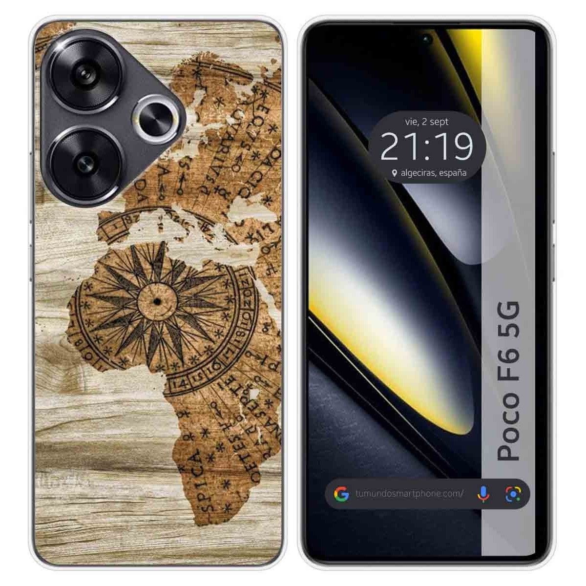 Funda Silicona para Xiaomi Poco F6 5G diseño Madera 07 Dibujos