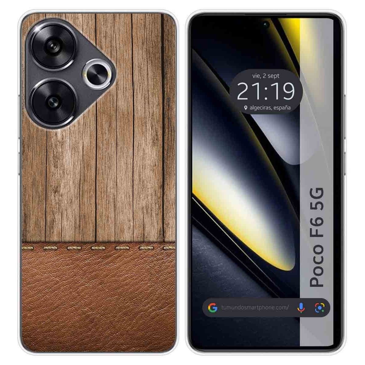 Funda Silicona para Xiaomi Poco F6 5G diseño Madera 09 Dibujos