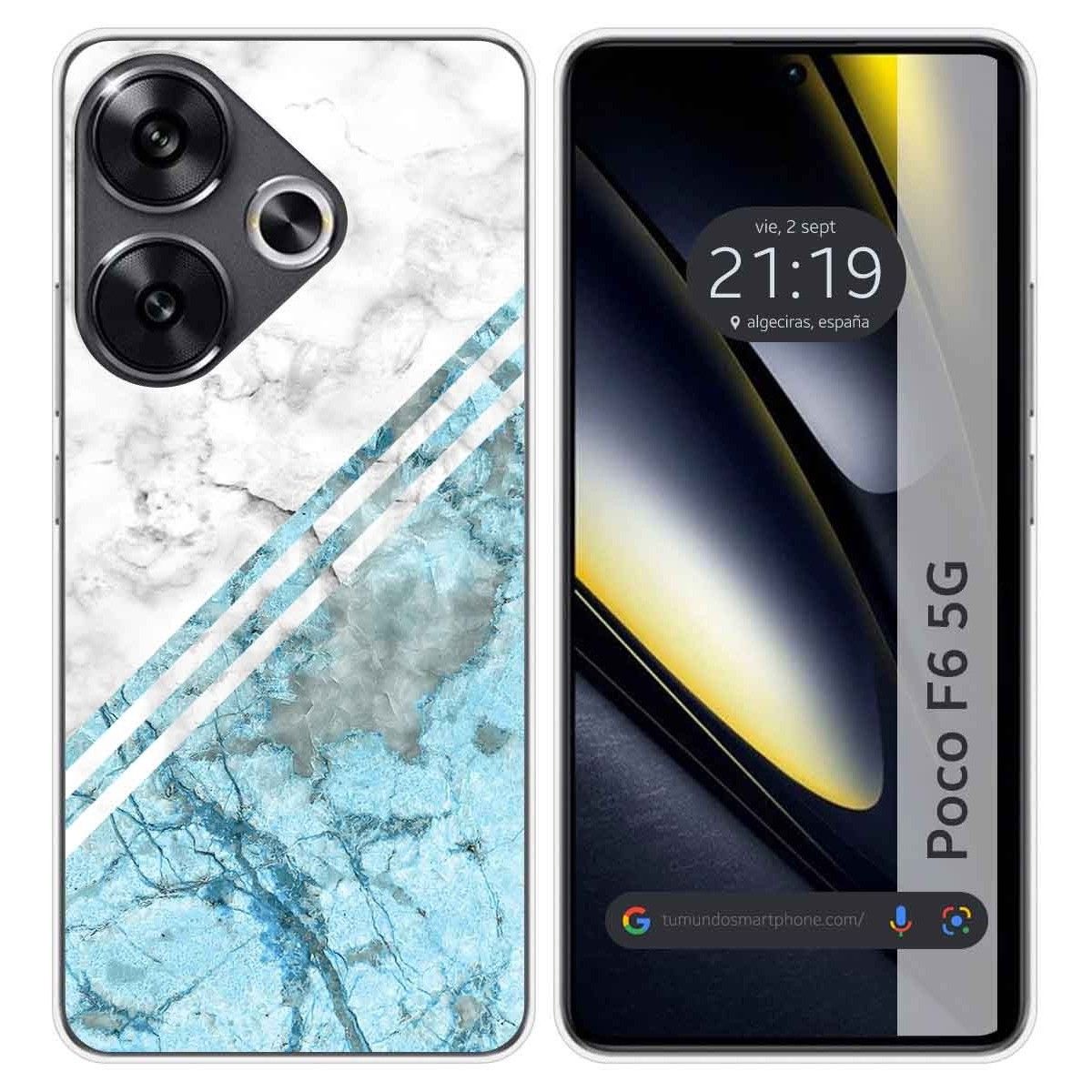 Funda Silicona para Xiaomi Poco F6 5G diseño Mármol 02 Dibujos