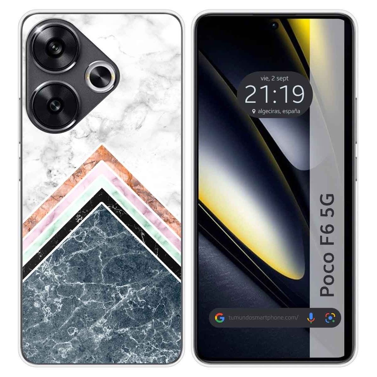 Funda Silicona para Xiaomi Poco F6 5G diseño Mármol 05 Dibujos