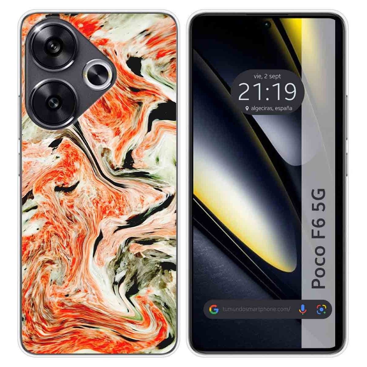 Funda Silicona para Xiaomi Poco F6 5G diseño Mármol 12 Dibujos