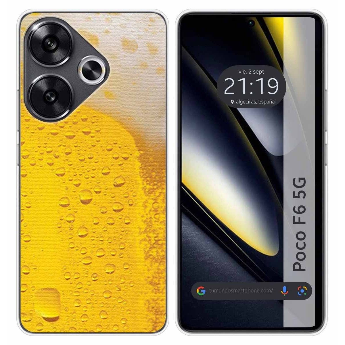 Funda Silicona para Xiaomi Poco F6 5G diseño Cerveza Dibujos