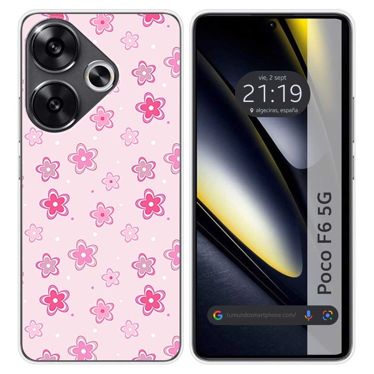 Funda Silicona para Xiaomi Poco F6 5G diseño Flores Dibujos