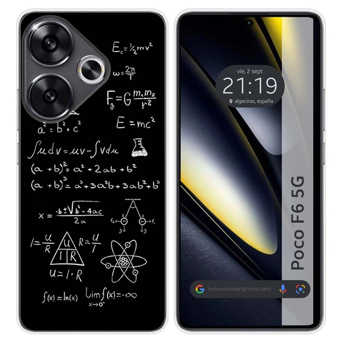 Funda Silicona para Xiaomi Poco F6 5G diseño Formulas Dibujos