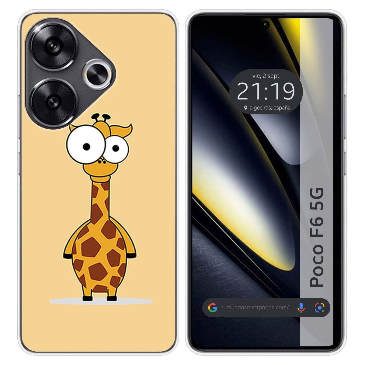 Funda Silicona para Xiaomi Poco F6 5G diseño Jirafa Dibujos