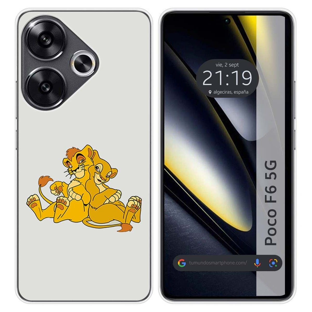 Funda Silicona para Xiaomi Poco F6 5G diseño Leones Dibujos