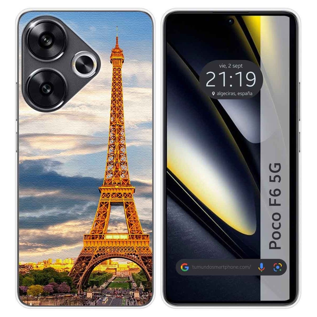 Funda Silicona para Xiaomi Poco F6 5G diseño Paris Dibujos