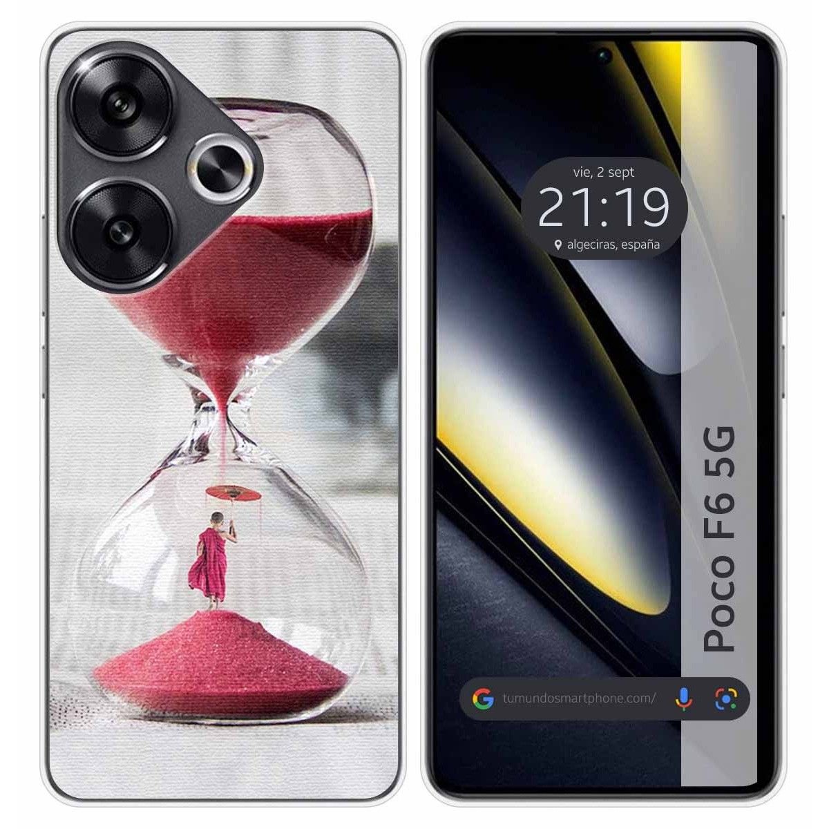 Funda Silicona para Xiaomi Poco F6 5G diseño Reloj Dibujos