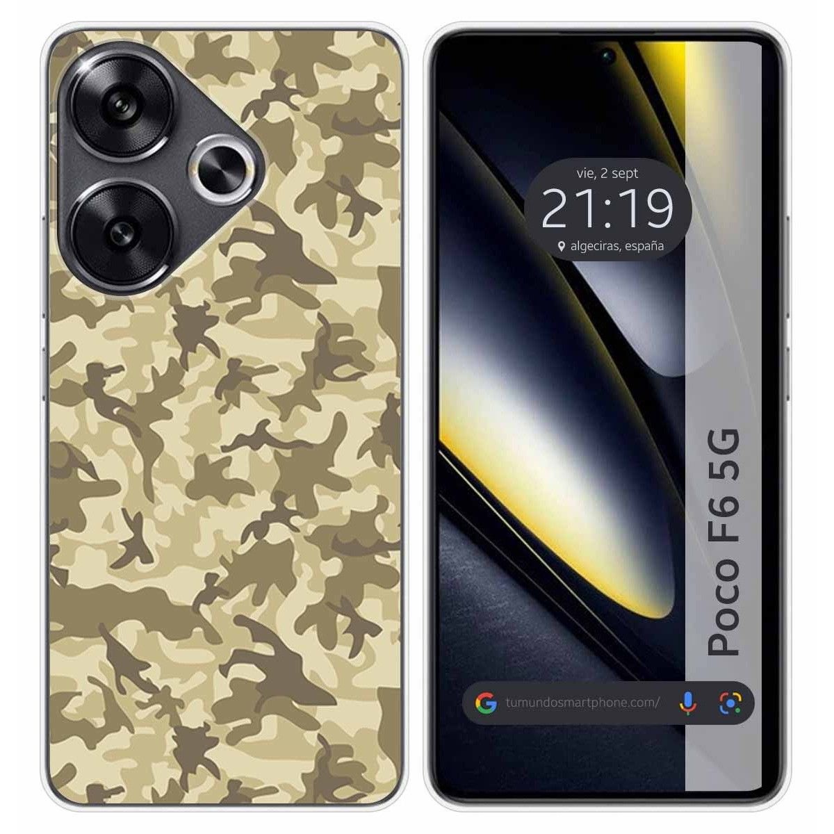 Funda Silicona para Xiaomi Poco F6 5G diseño Sand Camuflaje Dibujos