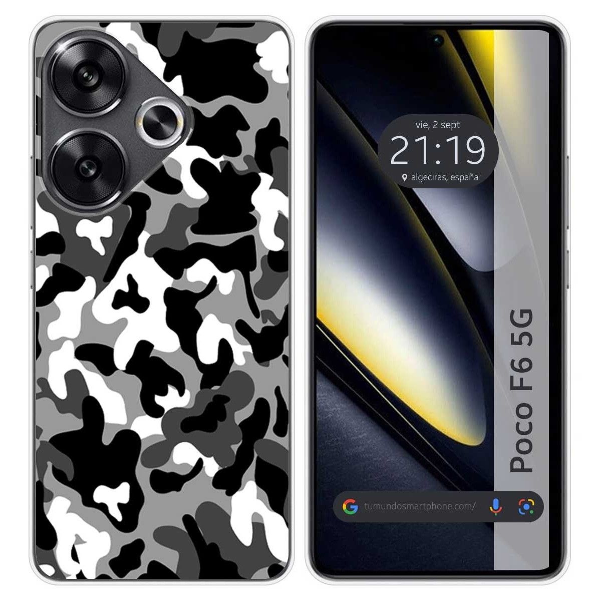 Funda Silicona para Xiaomi Poco F6 5G diseño Snow Camuflaje Dibujos