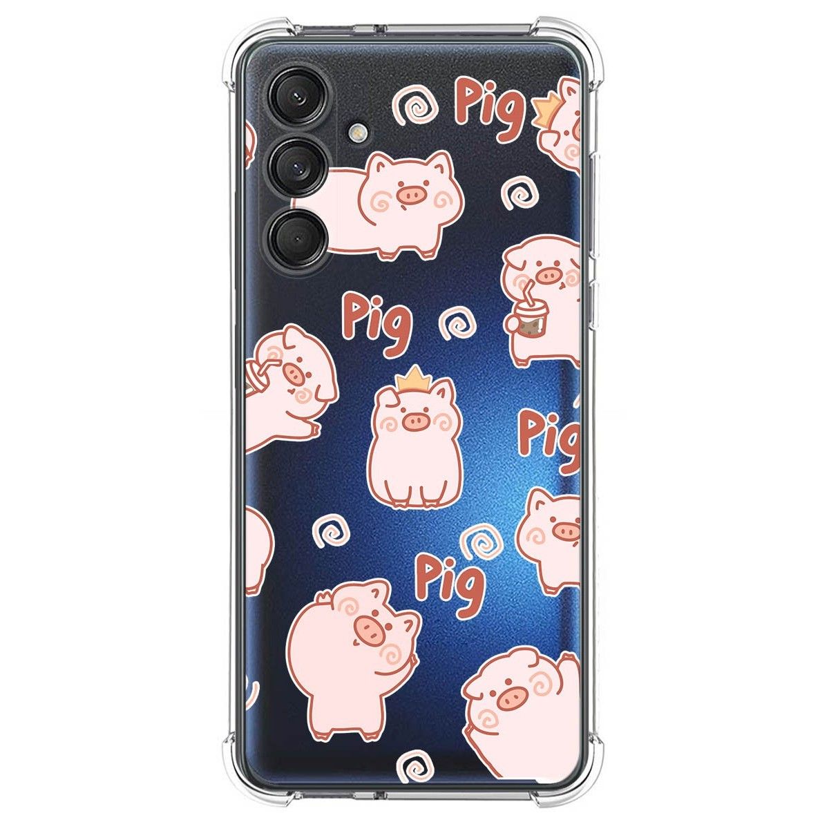 Funda Silicona Antigolpes para Samsung Galaxy M55 5G diseño Cerdos Dibujos