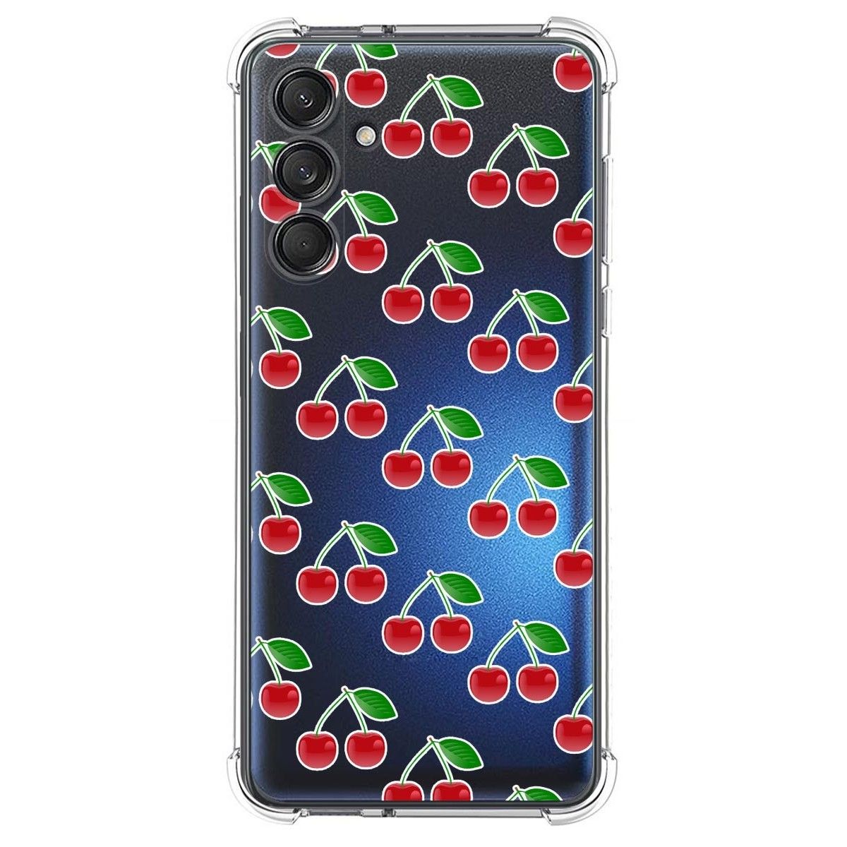 Funda Silicona Antigolpes para Samsung Galaxy M55 5G diseño Cerezas Dibujos