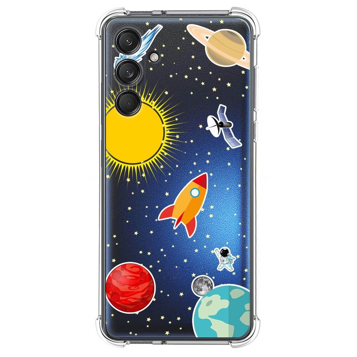 Funda Silicona Antigolpes para Samsung Galaxy M55 5G diseño Espacio Dibujos