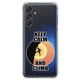 Funda Silicona Antigolpes para Samsung Galaxy M55 5G diseño Hombre Escalada Dibujos