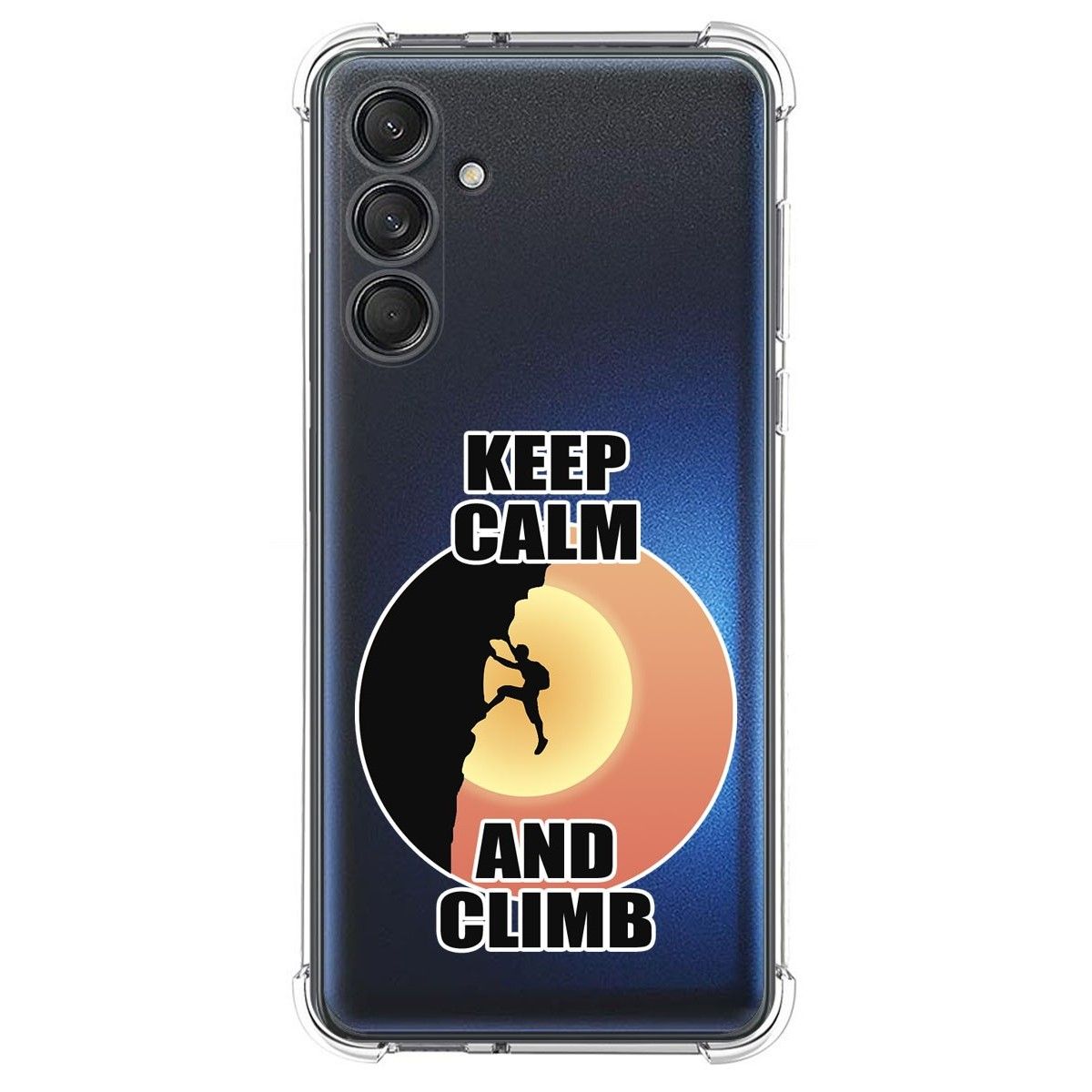 Funda Silicona Antigolpes para Samsung Galaxy M55 5G diseño Hombre Escalada Dibujos