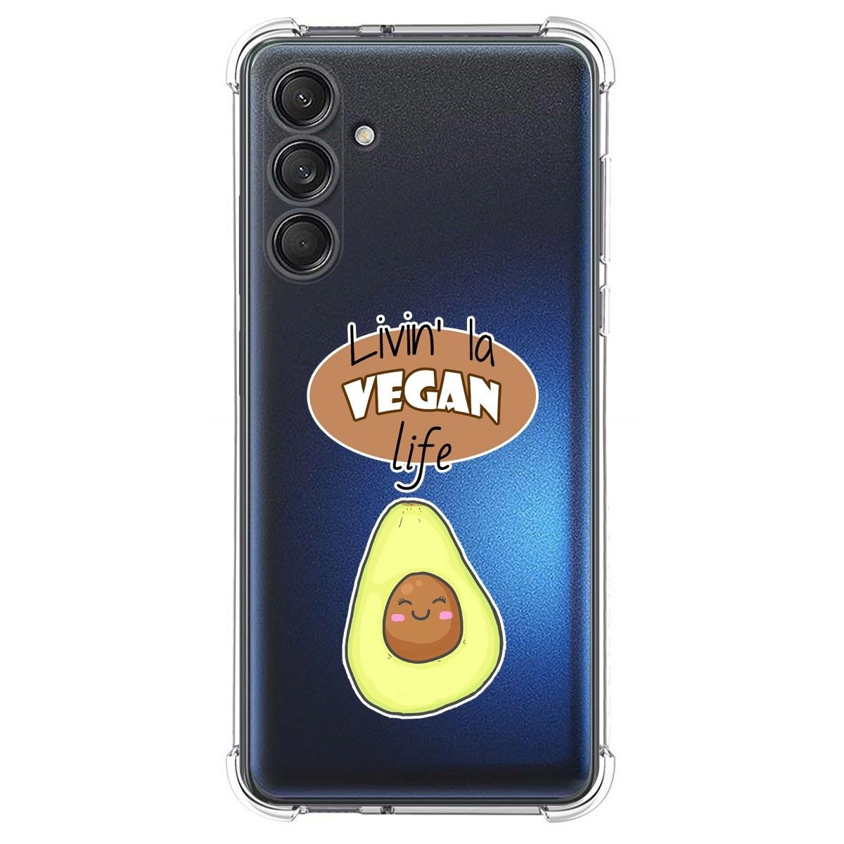 Funda Silicona Antigolpes para Samsung Galaxy M55 5G diseño Vegan Life Dibujos