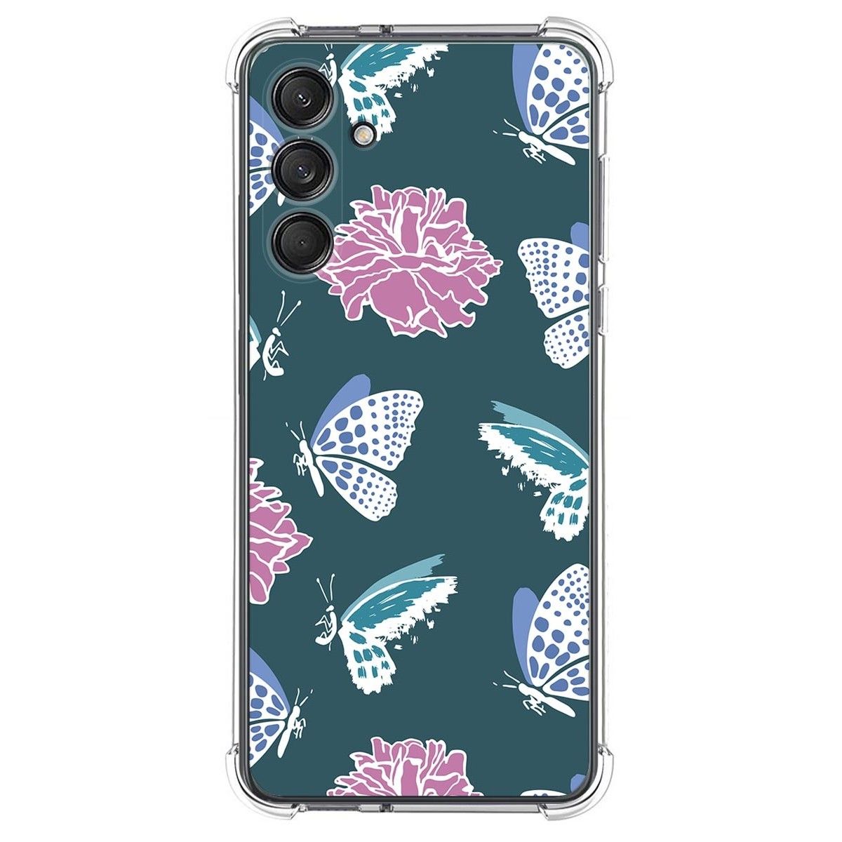 Funda Silicona Antigolpes para Samsung Galaxy M55 5G diseño Flores 10 Dibujos