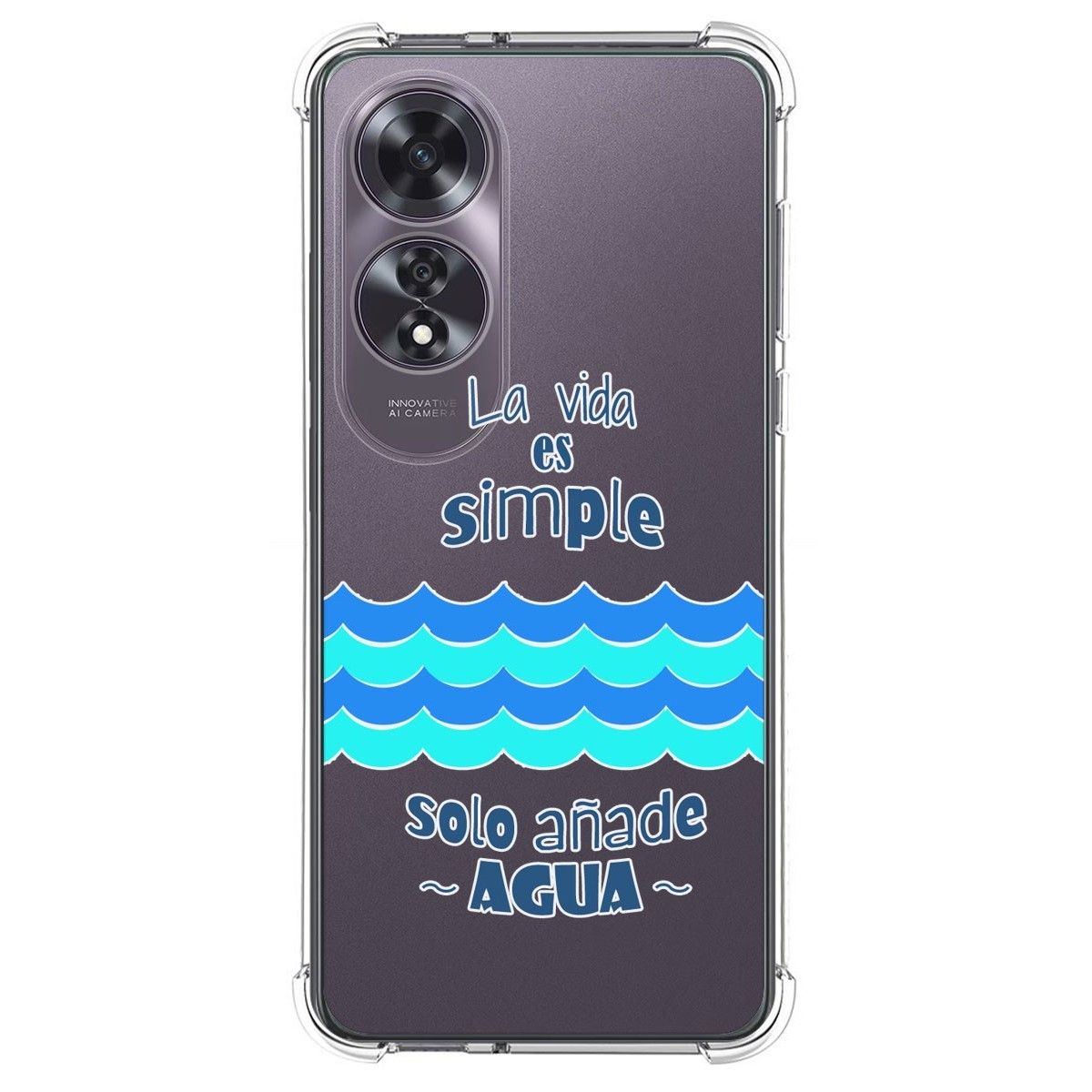 Funda Silicona Antigolpes para Oppo A60 4G diseño Agua Dibujos